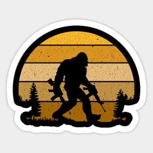 Vintage Bigfoot Sasquatch Hunting Sticker